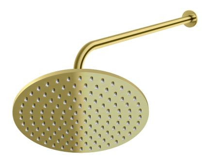 Przejdź do produktu Deszczownica okrągła 25 cm z ramieniem złoty szczotkowany Kohlman Experience Gold Brushed R25EGDB+WNEGDB