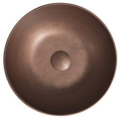 FORMIGO umywalka betonowa nablatowa, średnica 39cm, miedź