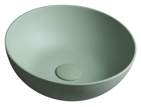 Przejdź do produktu FORMIGO umywalka betonowa nablatowa, średnia 39cm, zielony mat