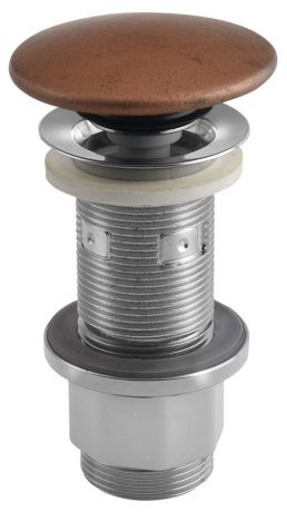 Przejdź do produktu Korek umywalkowy 5/4'', klik-klak, betonowy grzybek, 10-80mm, miedź mat
