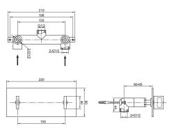 Bateria wannowa 1-drożna podtynkowa 9x22 cm Kohlman Nexen QW227U chrom