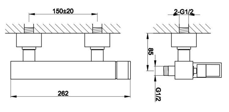 Bateria prysznicowa ścienna Kohlman Nexen QW120U chrom