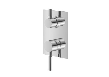 Przejdź do produktu Bateria wannowa 3-drożna podtynkowa 14x20 cm Kohlman Roxin QW211R chrom