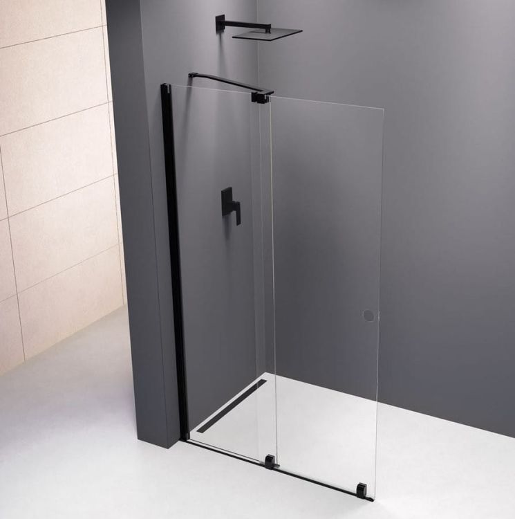 MODULAR SHOWER drzwi przesuwne 1600 mm, czarny