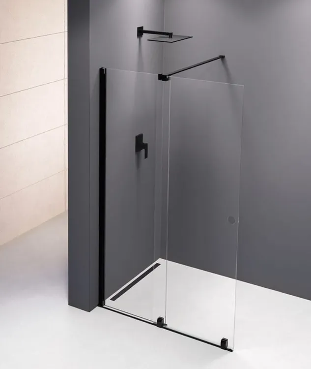 MODULAR SHOWER drzwi przesuwne 1600 mm, czarny