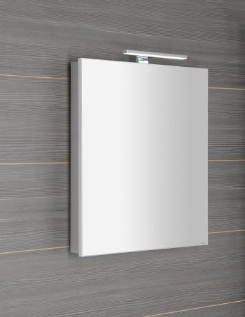 Przejdź do produktu GRETA szafka z lustrem, oświetlenie LED, 60x70x14cm, biały mat