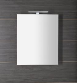 GRETA szafka z lustrem, oświetlenie LED, 60x70x14cm, biały mat