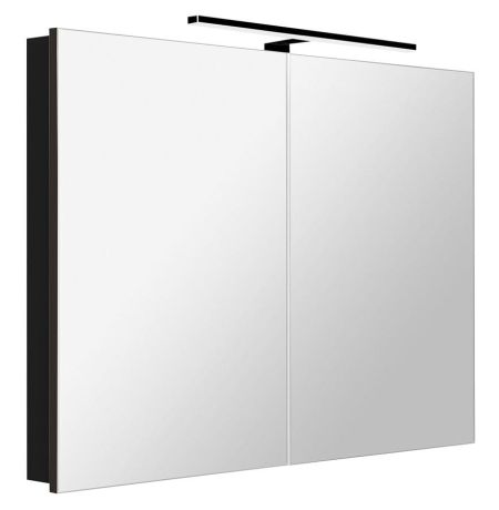 Przejdź do produktu GRETA szafka z lustrem, oświetlenie LED, 101x70x14cm, czarny mat