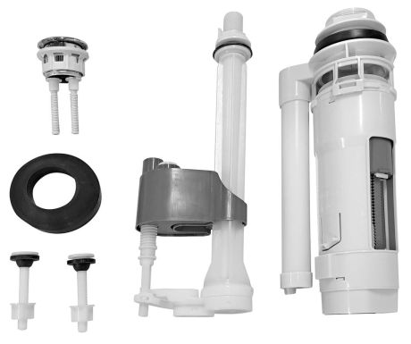 Przejdź do produktu DUAL mechanizm spłukujący z podwójnym przyciskiem, dolny wlew wody 1/2", chrom