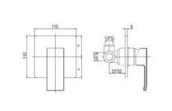 Bateria natryskowa podtynkowa Paffoni Level LEC010CR