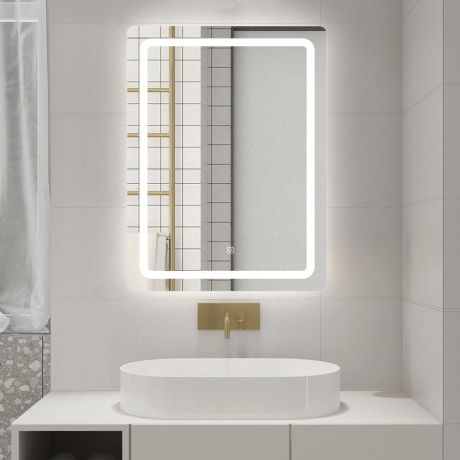 Przejdź do produktu SALICA lustro z oświetleniem LED 60x80cm, czujnik dotykowy, ściemnialne