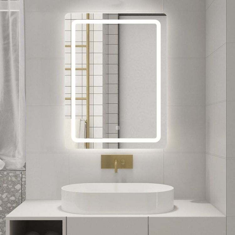 SALICA lustro z oświetleniem LED 60x80cm, czujnik dotykowy, ściemnialne