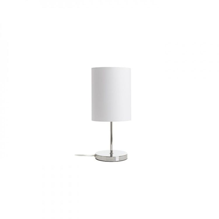 NYC/RON 15/20 stołowa  Polycotton biała/chrom 230V LED E27 15W