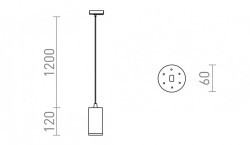 BELENOS do 1-faz. szyny wisząca biała  230V LED GU10 9W