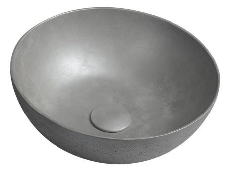 Przejdź do produktu FORMIGO umywalka betonowa nablatowa, średnica 39cm, srebrny mat