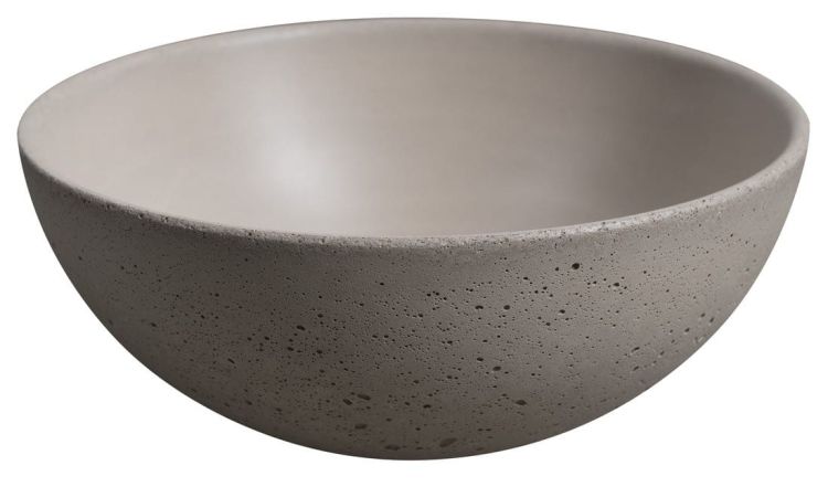 MINOR umywalka betonowa nablatowa, średnica 26cm, piaskowy