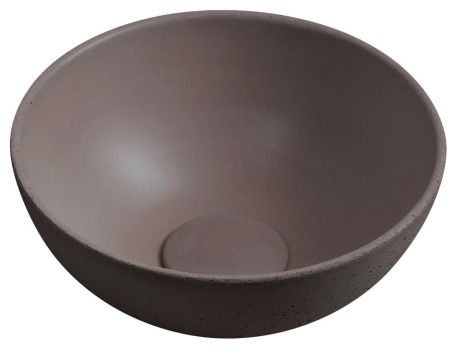 Przejdź do produktu MINOR umywalka betonowa nablatowa, średnica 26cm, ciemnobrązowy mat