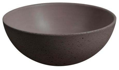 Przejdź do produktu MINOR umywalka betonowa nablatowa, średnica 26cm, ciemnobrązowy mat
