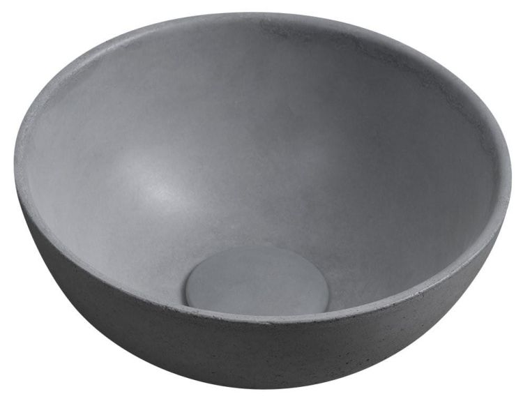 MINOR umywalka betonowa nablatowa, średnica 26cm, szary