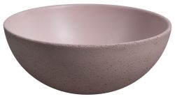MINOR umywalka betonowa nablatowa, średnica 26cm, różowy