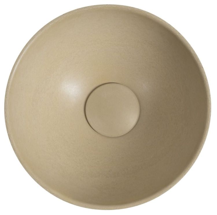 MINOR umywalka betonowa nablatowa, średnica 26cm, żółty