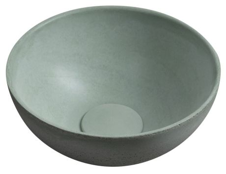 Przejdź do produktu MINOR umywalka betonowa nablatowa, średnica 26cm, zielony mat