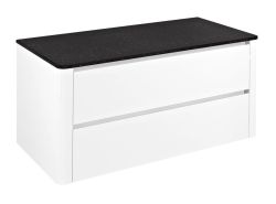 LUCIE szafka umywalkowa z blatem Rockstone 89,5x45x44,5cm, biała / rare rock