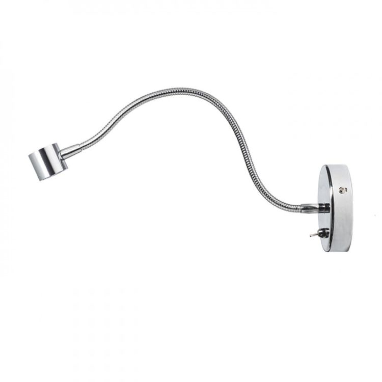 BOB na elastycznym ramieniu  chrom 230V/500mA LED 3W 45°  3000K