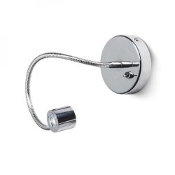 BOB na elastycznym ramieniu  chrom 230V/500mA LED 3W 45°  3000K
