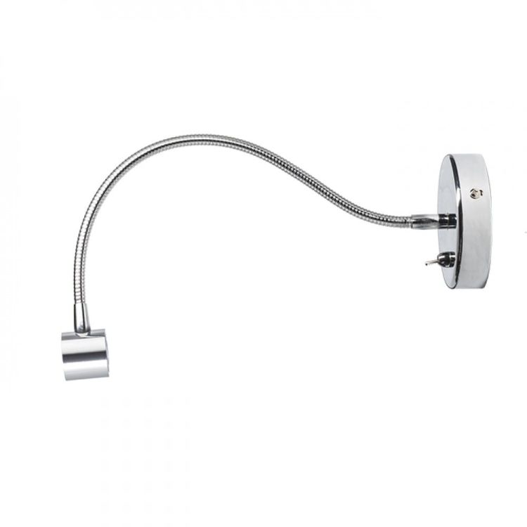 BOB na elastycznym ramieniu  chrom 230V/500mA LED 3W 45°  3000K
