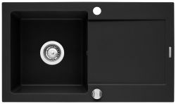 Zlewozmywak granitowy 76x44 cm 1B 1D Pyramis Mido 070167701Bn Volcano