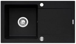 Zlewozmywak granitowy 76x44 cm 1B 1D Pyramis Mido 070027701Sn karbon