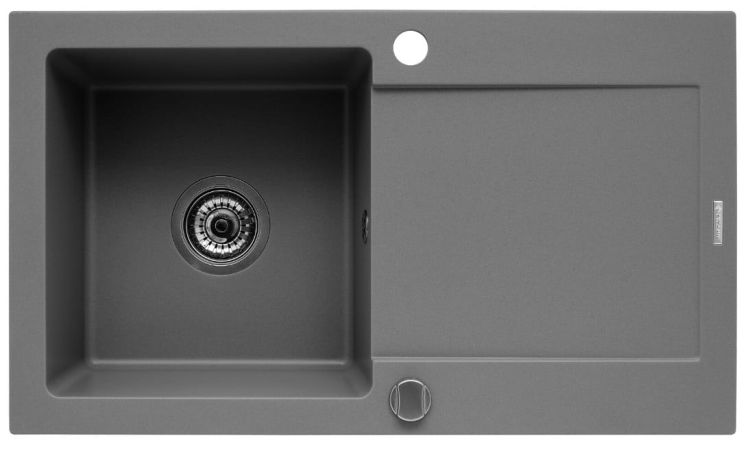 Zlewozmywak granitowy 76x44 cm 1B 1D Pyramis Mido 070054401Sn szary beton