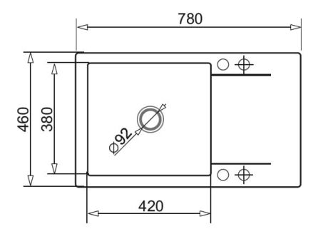 Przejdź do produktu Zlewozmywak jednokomorowy granitowy 78x46 cm z baterią kuchenną 1B 1D Pyramis Korfu 070061101Bn karbon