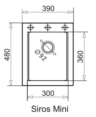 Przejdź do produktu Zlewozmywak jednokomorowy granitowy 39x48 cm 1B Pyramis Siros Mini 070180412 szary beton