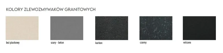 Dostępne kolory zlewozmywaków granitowych