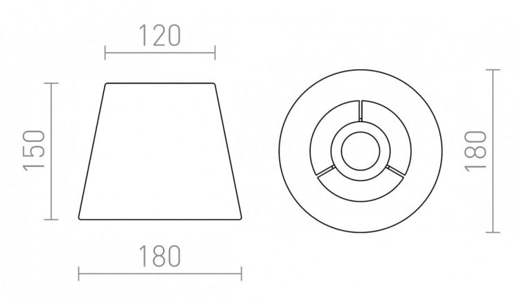 NIZZA 18/15 abażur  Polycotton biała/białe PCV  max. 28W