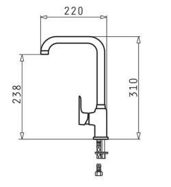 Bateria kuchenna 31 cm z obrotową wylewką Pyramis Silvio Duo