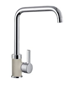 Bateria kuchenna 31 cm z obrotową wylewką Pyramis Silvio Duo 090929438 chrom/beż piaskowy