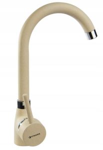 Bateria kuchenna 30 cm z obrotową wylewką Pyramis Bello 090911838 beż piaskowy