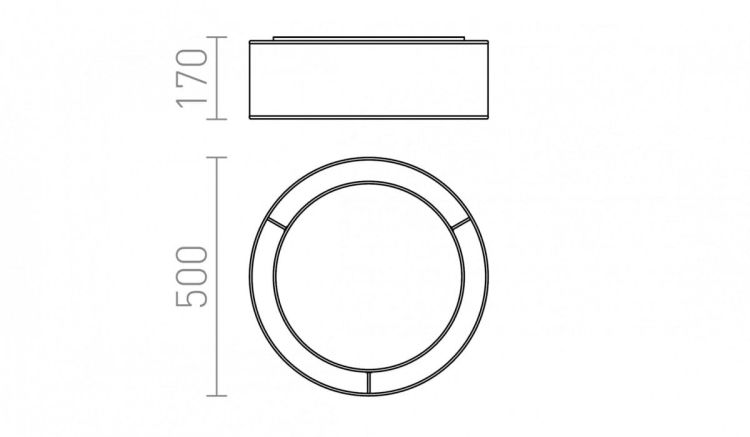 OTIS 50 sufitowa biała/biała  230V LED E27 3x15W