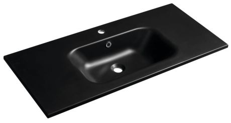 Przejdź do produktu SIDRA umywalka kompozytowa 101x46cm, czarny mat