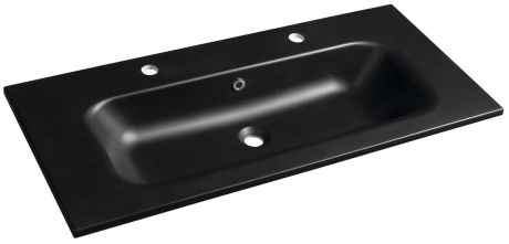 Przejdź do produktu SIDRA umywalka kompozytowa podwójna 101x46cm, czarny mat