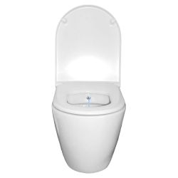 Miska WC z funkcją bidetu 2w1 35x54 cm z deską WC Mineral MA5201 biały połysk