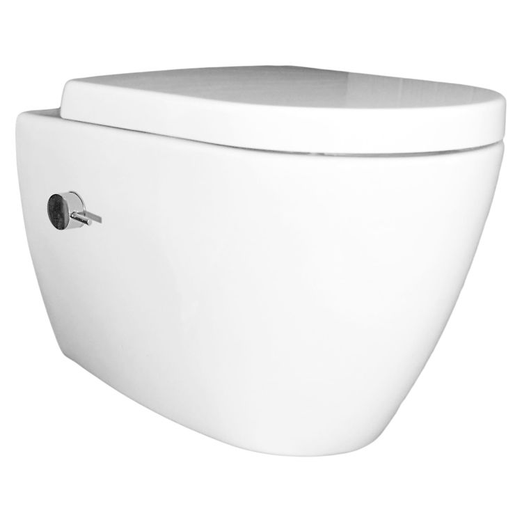 Miska WC z funkcją bidetu 2w1 35x54 cm z deską WC Mineral MA5201 biały połysk