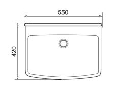 Umywalka ogrodowa 55x42 cm Pyramis Plus 070179001 szary