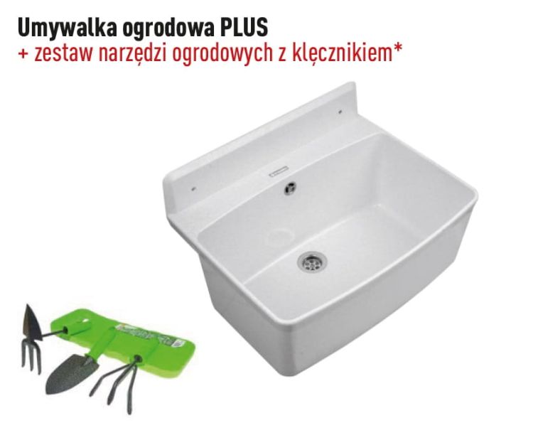 Umywalka ogrodowa 55x42 cm Pyramis Plus 070178901 biały