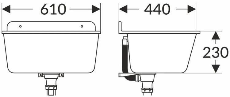 Umywalka ogrodowa 61x44 cm Pyramis Max 070178701 biały