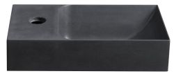 PICCOLINO umywalka betonowa, 30,8x10x17cm, bateria z lewej strony, antracyt