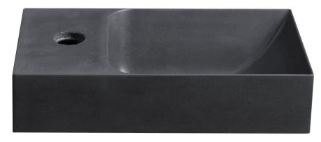 Przejdź do produktu PICCOLINO umywalka betonowa, 30,8x17cm, bateria z lewej strony, antracyt mat